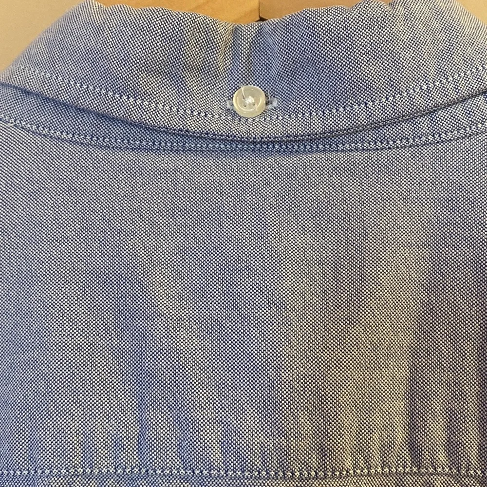 Supreme Light Blue Denim Button-Down Shirt — Red Logo — Men’s Large - Picture 4 of 12